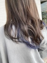 ヘア ナヴォーナ 千代ケ崎店(hair NAVONA) インナーカラー×ブルー