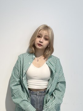 フォルテロゼ 横浜(FORTE rose) 【美髪】くびれヘア/縮毛矯正/アプリコットオレンジ/横浜