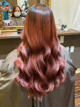 ヘアーズロー(hair's LOWE) 【 hair's LOWE 】ハイトーン/ピンク/レッド/韓国ヘア/ロング