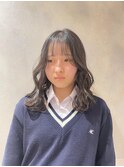 レイヤーカット/顔まわりカット/シースルーバング/コテ巻き