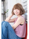 【柏】くびれヘア外ハネ☆ミルクティーアッシュミディアムボブd