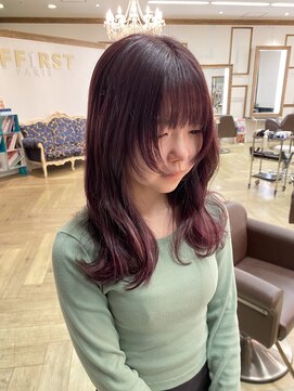 コワファースト 大分(COIFF1RST) フェイスレイヤー×ピンクバイオレット