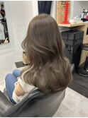 大人かわいい艶感夏カラーオリーブグレージュ