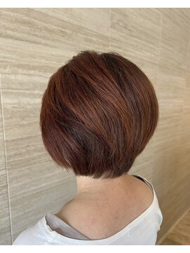 ヘアー スニップ(hair snip) 大人すっきりボブ暖色系オレンジベージュ【上桂/桂】