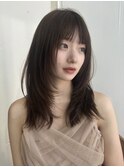 コート大島 レイヤーカット 顔周りレイヤー ハイレイヤー