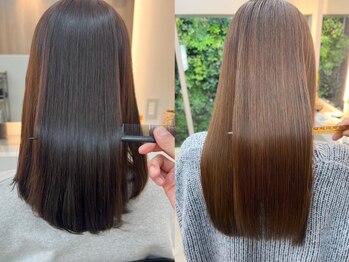 ヘアーアンドファッションシオミエイチ (hair＆fashion shiomi H)の写真/《ノンダメージサロン(R)公式認定》栄養分をたっぷり補給♪手触り抜群なナチュラルストレートに!