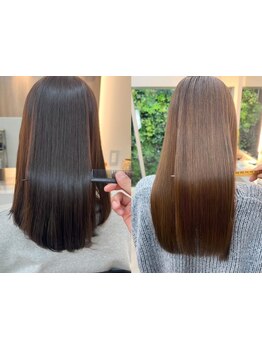 《ノンダメージサロン(R)公式認定》栄養分をたっぷり補給♪手触り抜群なナチュラルストレートに!