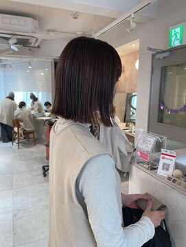 キャンバス バイ ネオリーブ 横浜西口(Canvas by neo.) ロブ 結べるボブ オリーブグレージュ 切りっぱなし