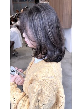 ピークス(PEAKS) ミディアムレイヤー流れる前髪レイヤーボブロブレイヤー恵比寿