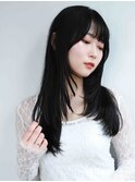 ストレートロング/黒髪ロング