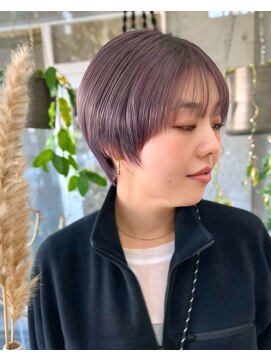 ウキ(uki) ショートカット パープルベージュ