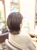 ヘアー グリーン(hair green) 艶めくレッドブラウン×外ハネ、髪質改善まとまる美髪スタイル