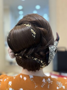 美容室 ルミネ 金箔ヘアセット