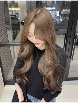 ブリーチなしオリーブベージュ韓国