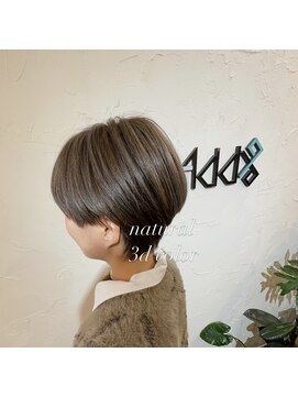 アドナインス(Add9) 透明感グレージュの立体感3Dカラー◇大人可愛いマッシュショート
