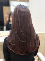 フルブルーム 東林間(fullbloom)&nbsp;レイヤーカットチェリーレッドケアカラーハッシュカット