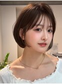 大人ボブ銀座レイヤーカット有楽町ミディアムボブベージュ