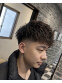 MEN’S HAIR/波巻きツイストスパイラル/リバースセンターパート