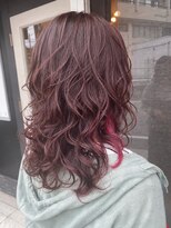 エイム ヘア リンク 長津田店(eim hair rink)&nbsp;インナーカラー/ピンクブラウン/ウェーブパ-マ[長津田/髪質改善]