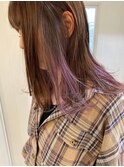 【NAiVE hair】インナーカラー パープル