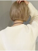 【小倉修也 ラクダベージュ×切りっぱなしボブ】