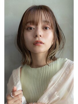 エースハバナ 渋谷(1 HAVANA) ヌーディカラー/小顔ヘア/大人ボブ/丸みショート/渋谷