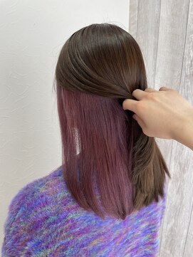 シエル 立川店(CIEL) インナーカラー×パープルピンク【CIEL×maki】