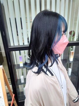 ジュノ 鹿児島中央店(Juno) フェイスフレーミング×ブルー