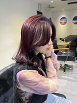 トレス(TRESS)&nbsp;レイヤーミディアム　外ハネレイヤー　ピンクブラウン