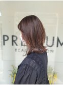 ナチュラルカラー×外ハネスタイル