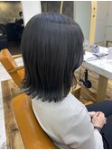 アッシュカラー/切りっぱなしボブ