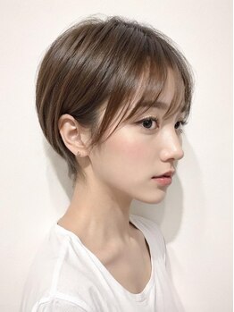 テラス(Telasu)の写真/前髪で好印象◎小顔にイメチェンしましょう！ショート・ボブなら《Telasu》にお任せください♪