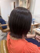 アンフレール&nbsp;切りっぱなしボブ×オレンジブラウン/鈴木悠菜