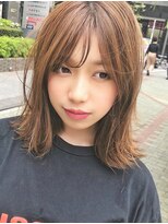 ロット 横浜(lot)&nbsp;小顔ミディアムレイヤー×クラゲヘアー×ココアベージュ[横浜駅]