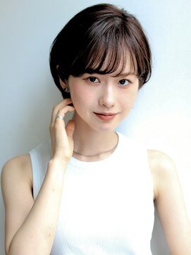 ネル 千早 香椎(nell.) ３０代４０代５０代耳かけショート前髪あり