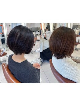 <92%天然成分配合>ダメージレス×艶感◎明るく染まる白髪染めや白髪ぼかしハイライトが人気*[静岡/学割U24]