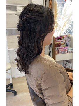 ハーティーモトヤワタ(hearty MOTOYAWATA) ハーフアップ×ヘアアレンジ×結婚式ヘア