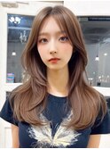 20代30代大人可愛い韓国風ヘアスタイル Ｃカール内巻きレイヤー