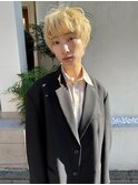 三軒茶屋ハイトーンベージュショートボブ姫カットレイヤー前髪