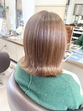 コアフィールフィス(COIFFURE fils) 《見附　今町》M3D ブリーチなし明るめカラー　ゴールド