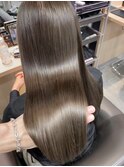 艶髪透明感オリーブグレージュカラー髪質改善コスメストレート