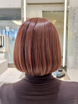 ザザ 高田馬場(ZA/ZA) 暖色系カラー　大人ボブ　白髪ぼかしカラー