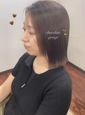 【ナナミ】チョコレートグレージュ × ぱつっとボブ
