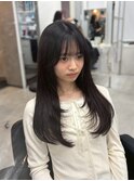 小顔効果◎ふわっとレイヤーロング×透け前髪☆