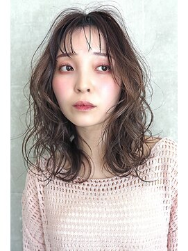 シャルムバイルーチェココ(CHARME by Lu'ce coco) 透け感シースルーバング×くしゅふわウェーブ