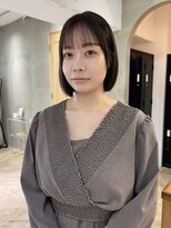 ローレン(LOREN) 黒髪/ボブルフ/ネビージュ/小顔/ワンレン/栄/髪質改善/前髪