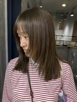 ルーフ 町田店(LUFE) ブリーチなしダブルカラーで透明感オリーブベージュ
