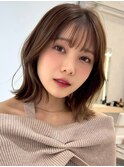新杉田レイヤーカット韓国ダブルカラー顔周り前髪カットボブ