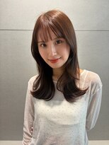 トリッカ 銀座(tricca)&nbsp;韓国風ミディアム/レイヤーカット/前髪/暗髪カラー/くびれヘア
