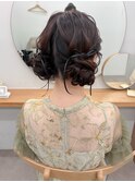 ツインお団子ヘア　参列ヘア　